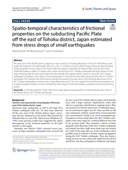 Spatio-Temporal Characteristics of Frictional Properties on The