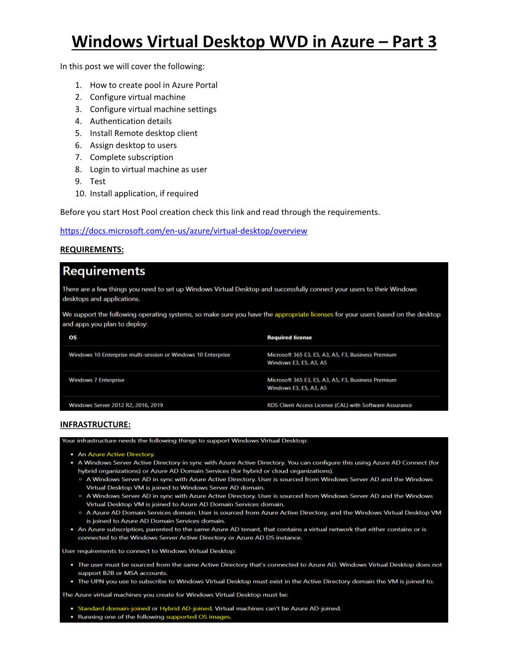 Windows Virtual Desktop WVD in Azure – Part 3