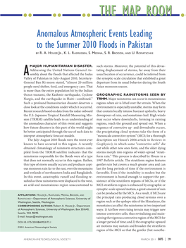 Anomalous Atmospheric Events Leading to the Summer 2010 Floods in Pakistan B Y R