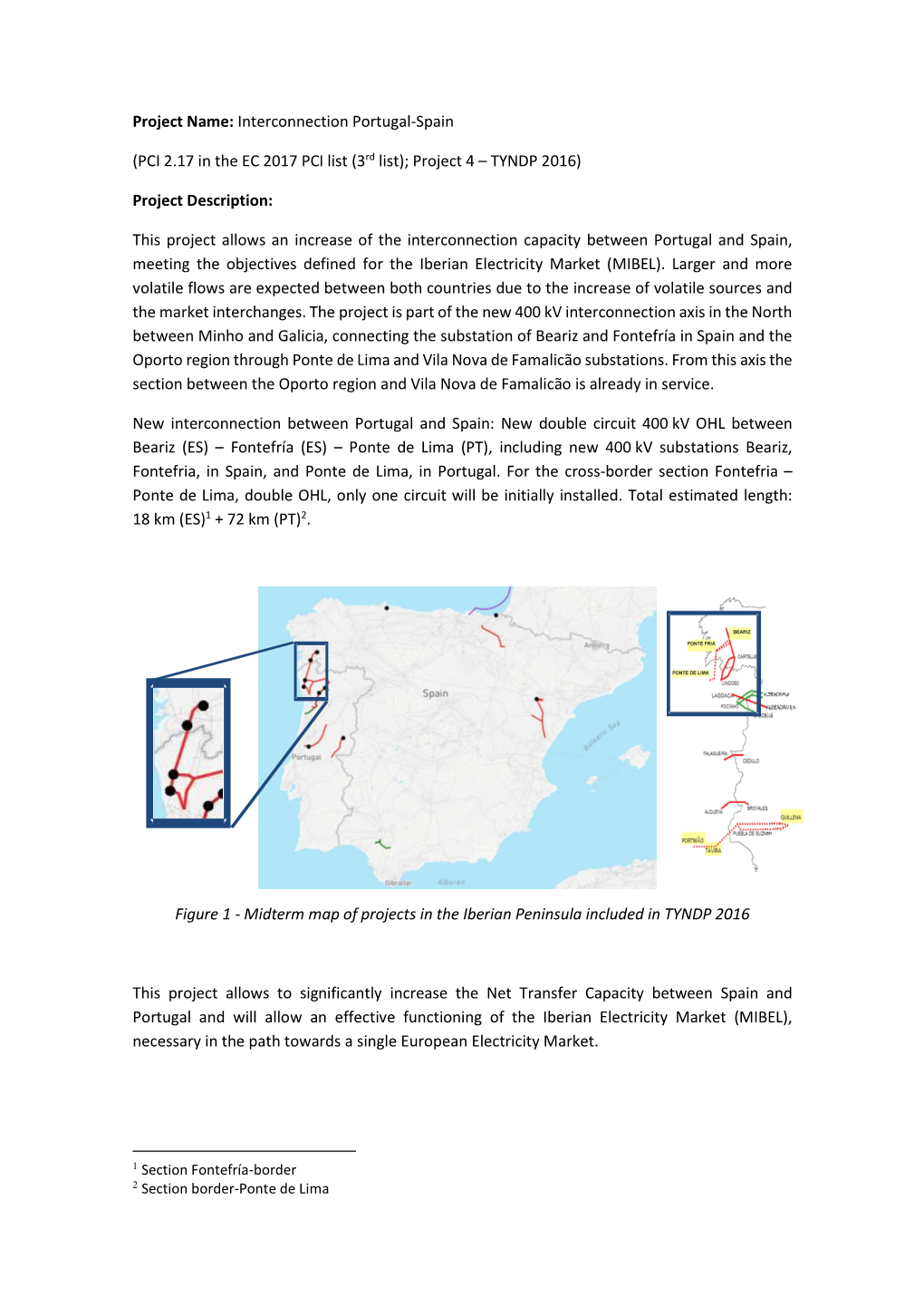 Project Name: Interconnection Portugal-Spain