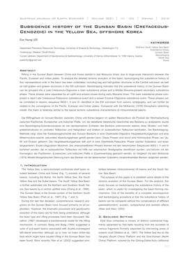 Subsidence History of the Gunsan Basin (Cretaceous- Cenozoic) in the Yellow Sea, Offshore Korea______