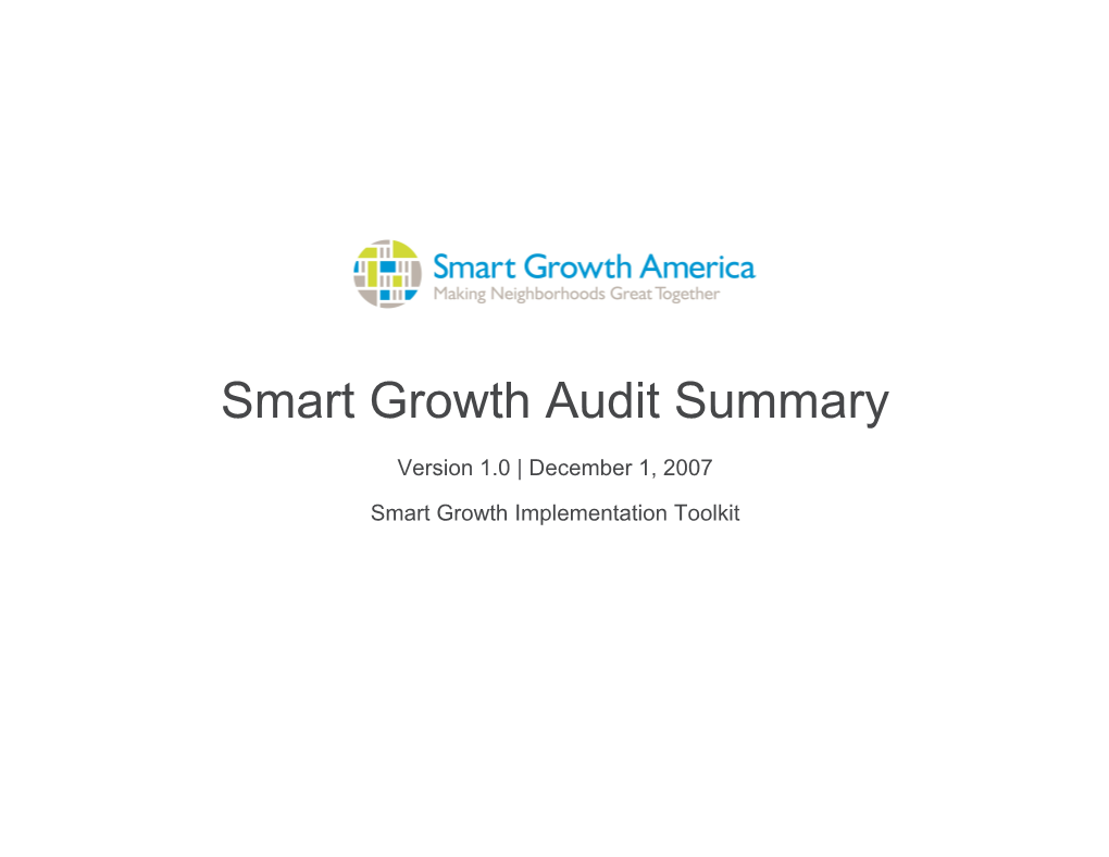 Smart Growth Implementation Toolkit