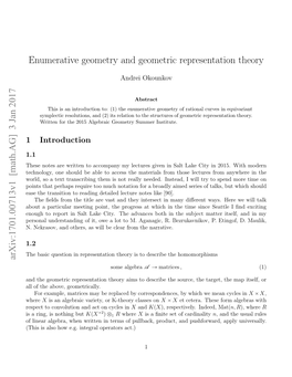 Enumerative Geometry and Geometric Representation Theory