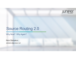 Source Routing 2.0