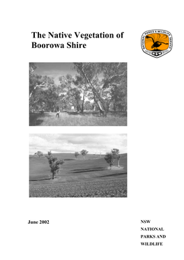 The Native Vegetation of Boorowa Shire