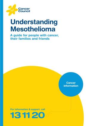 Understanding Mesothelioma a Guide for People with Cancer, Their Families and Friends