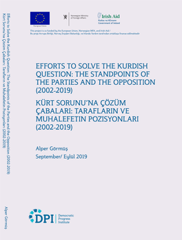(2002-2019) Kürt Sorunu'na Çözüm