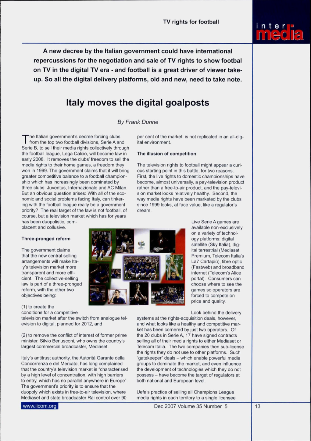 Italy Moves the Digital Goalposts