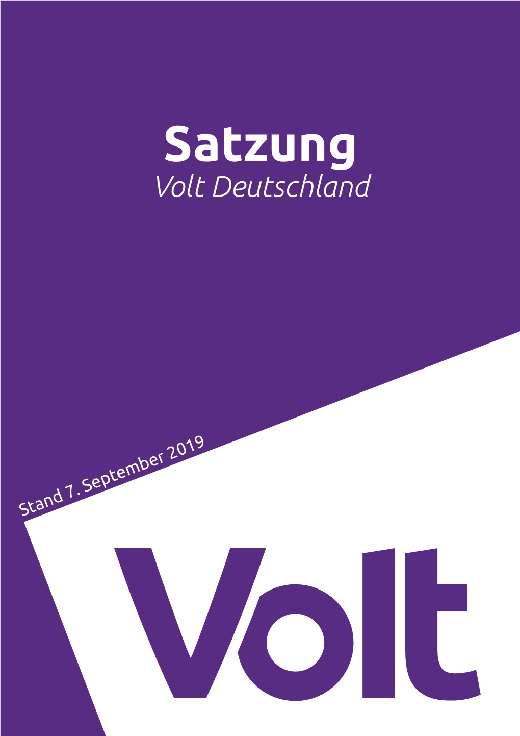 Satzung Volt Deutschland