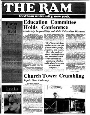 Education Committee Holds Conference Church Tower Crumbling