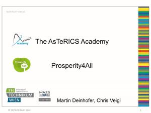 The Asterics Academy Prosperity4all