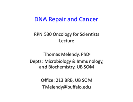 RPN530 DNA Repair Slides with Notes 2014.Pptx