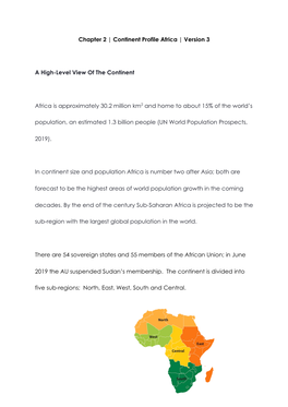 Chapter 2 | Continent Profile Africa | Version 3