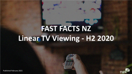 Fast Facts NZ TV Viewing TAM H2 2020