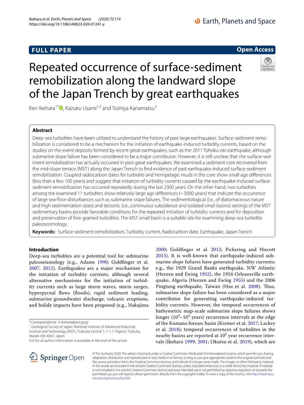 Repeated Occurrence of Surface-Sediment Remobilization