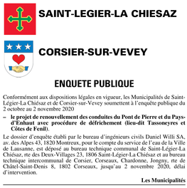 Enquete Publique Communes Saint-Legier-La Chiesaz