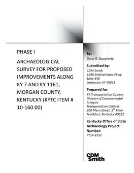 Phase I Archaeological Survey Along