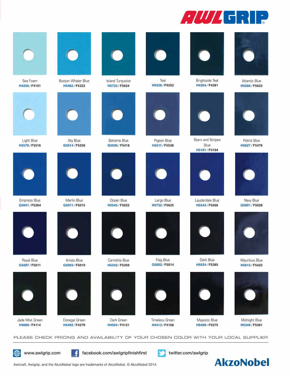 Awlgrip Color Chart