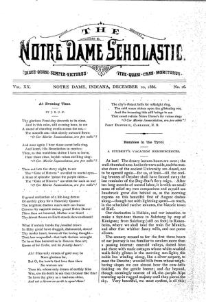 Notre Dame Scholastic, Vol. 20, No. 16
