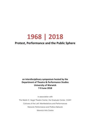 1968 | 2018 Protest, Performance and the Public Sphere