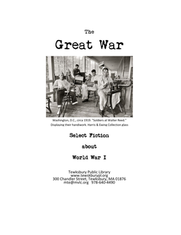 World War I Fiction