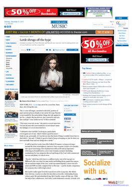 Lorde Shrugs Off the Hype | Toronto Star