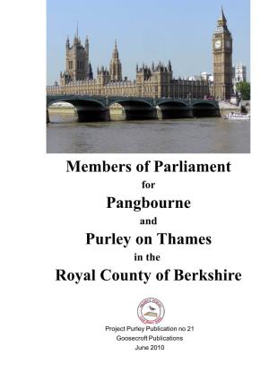 Members of Parliament Pangbourne Purley on Thames Royal County of Berkshire