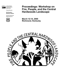 Workshop on Fire, People and the Central Hardwoods Landscape