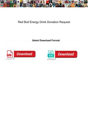 Red Bull Energy Drink Donation Request