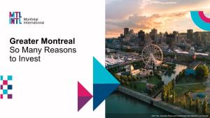 Greater Montreal So Many Reasons to Invest