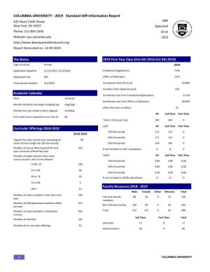 2019 Standard 509 Information Report