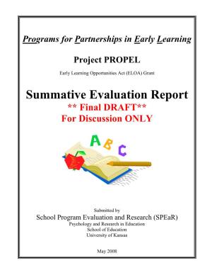 Summative Evaluation Report