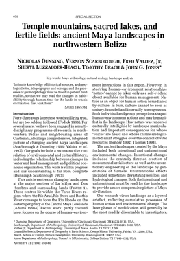 Ancient Maya Landscapes in Northwestern Belize