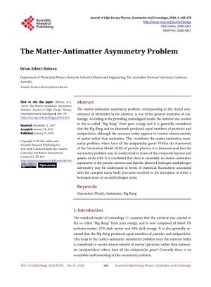 The Matter-Antimatter Asymmetry Problem