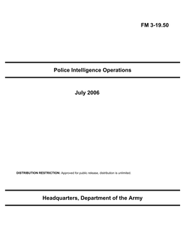 Police Intelligence Operations