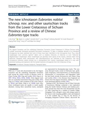 The New Ichnotaxon Eubrontes Nobitai Ichnosp. Nov. and Other