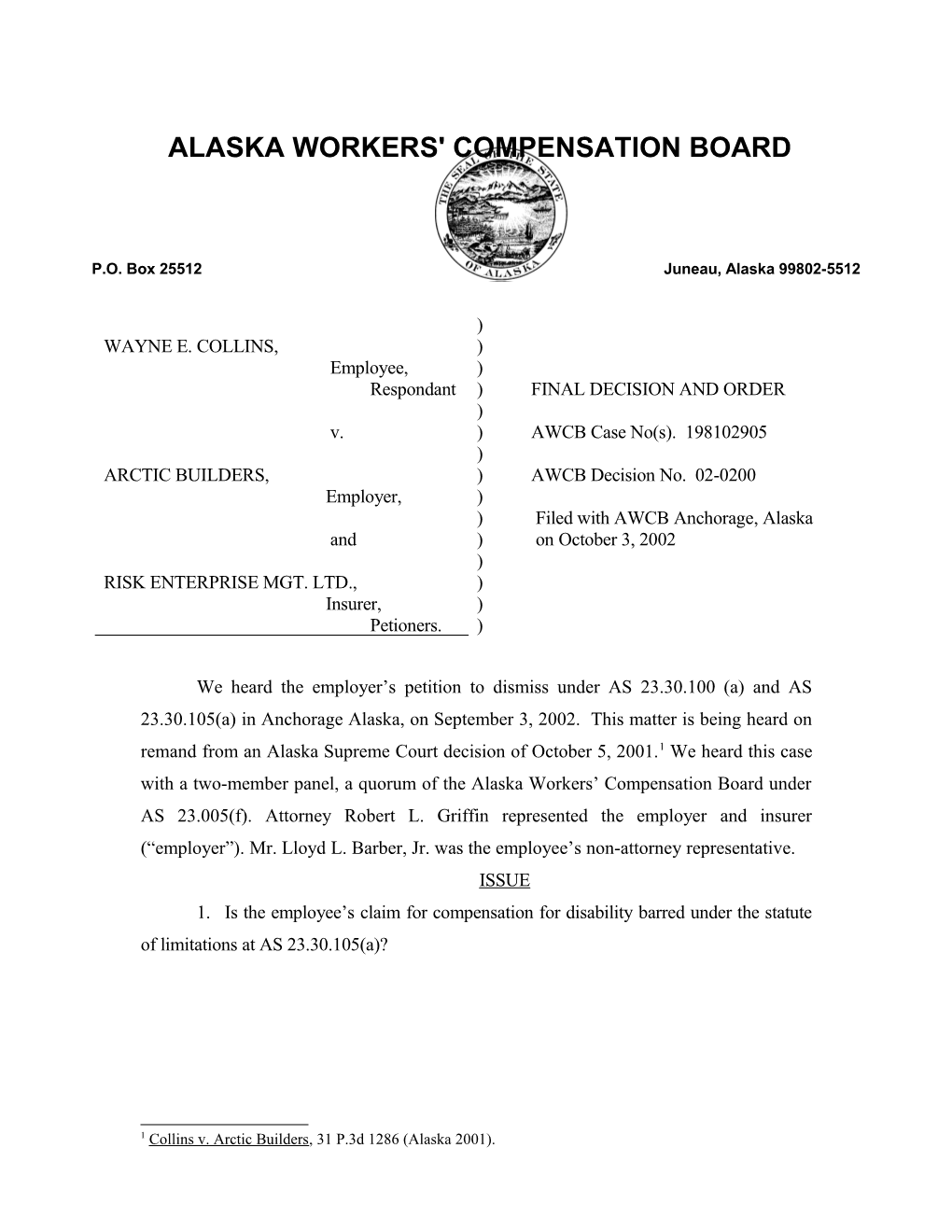 Alaska Workers' Compensation Board s14