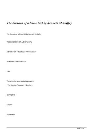 The Sorrows of a Show Girl by Kenneth Mcgaffey
