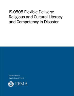 Religious and Cultural Literacy and Competency in Disaster