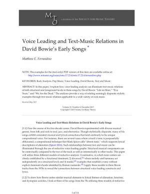 (MTO 23.4: Ferrandino, Voice Leading and Text-Music Relations in David