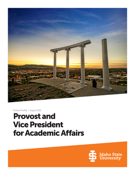 Provost and Vice President for Academic Affairs