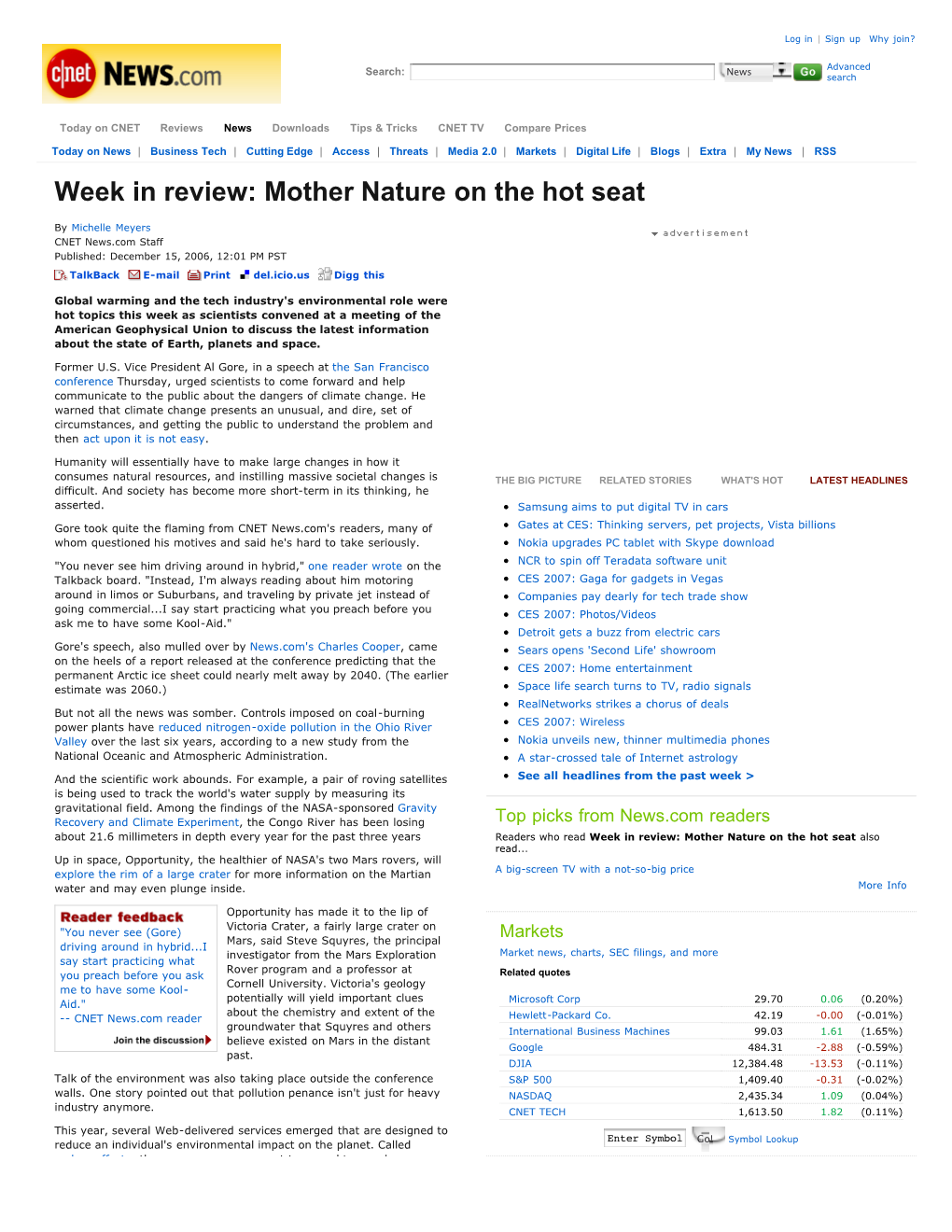 Week in Review: Mother Nature on the Hot Seat