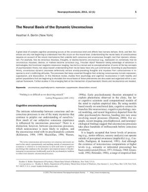 The Neural Basis of the Dynamic Unconscious
