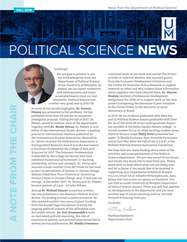 Political Science News