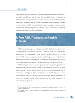 Is Free Public Transportation Feasible in Korea?