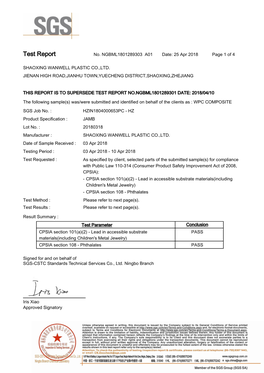 MSDS Testreport-Leadcontent