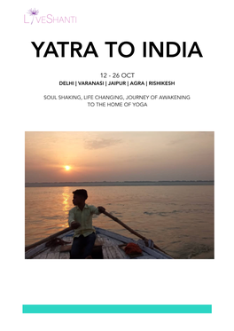 Yatra to India | More Info