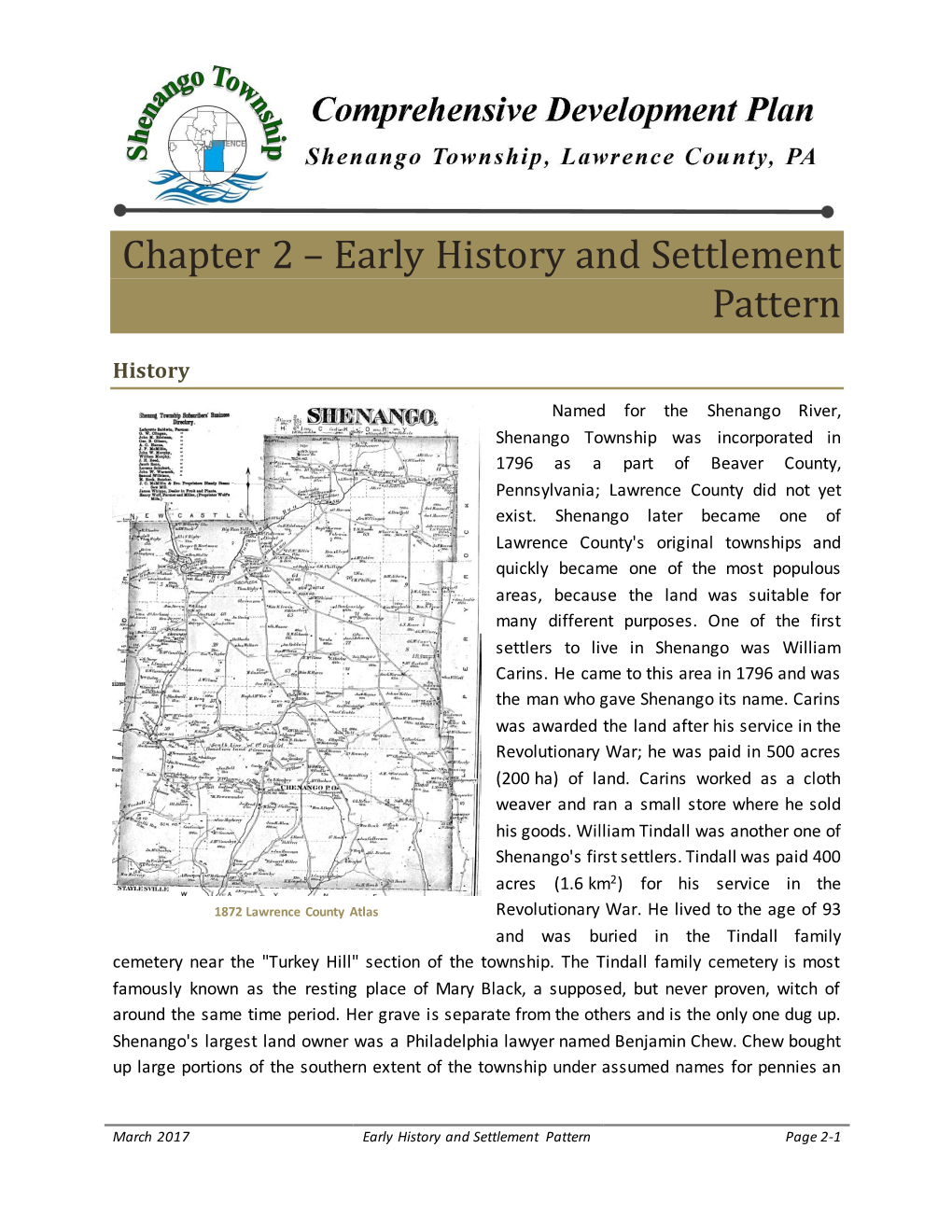 Early History and Settlement Pattern