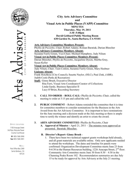 City Arts Advisory Committee