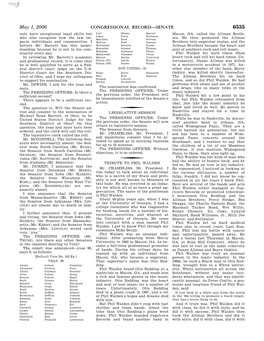 CONGRESSIONAL RECORD—SENATE May 1, 2006